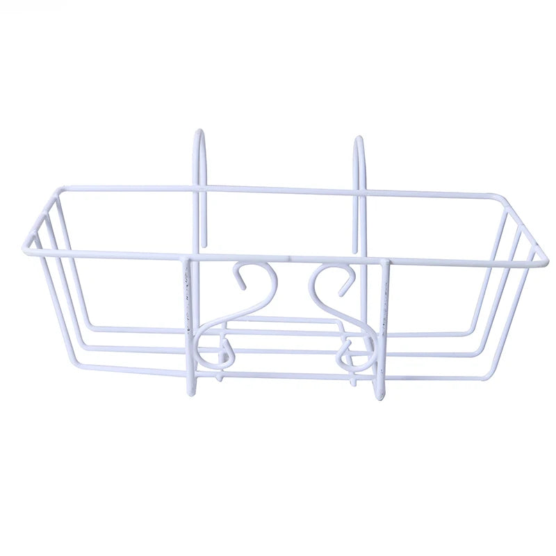 Hanging Shelf Basket Hooks Balcony Succulent Plant Mini Pot Holder Railing Shelf  Wall Mounted Decoration Basket 32x10.5x11cm
