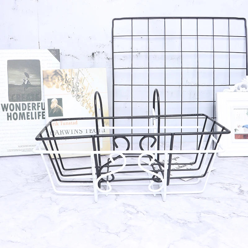 Hanging Shelf Basket Hooks Balcony Succulent Plant Mini Pot Holder Railing Shelf  Wall Mounted Decoration Basket 32x10.5x11cm