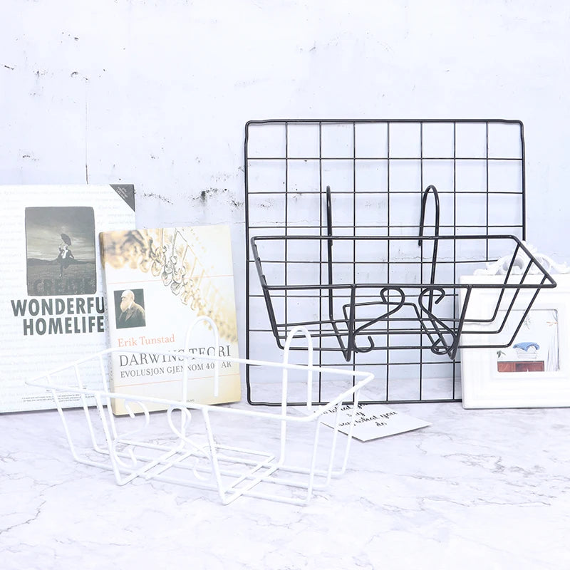 Hanging Shelf Basket Hooks Balcony Succulent Plant Mini Pot Holder Railing Shelf  Wall Mounted Decoration Basket 32x10.5x11cm