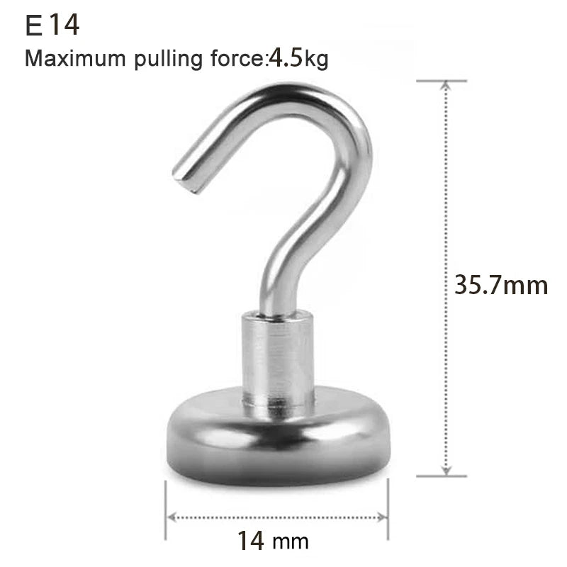 1/10 Pcs Magnetic Hook Strong Magnetic Hook Home and Organization Neodymium Magnets Extra Stark Magnet Decoration Hooks Garden