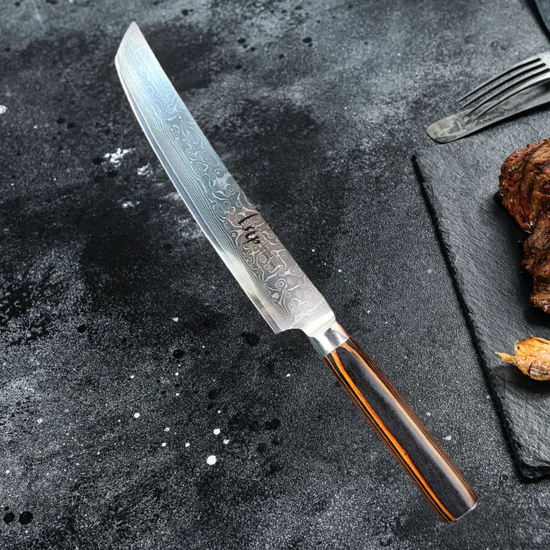 Damascus Steel Kitchen Knife Chef Knife Butcher Meat Cleaver Boning Barbecue Slicing Kiritsuke Knife Sushi Knife Cooking Tools