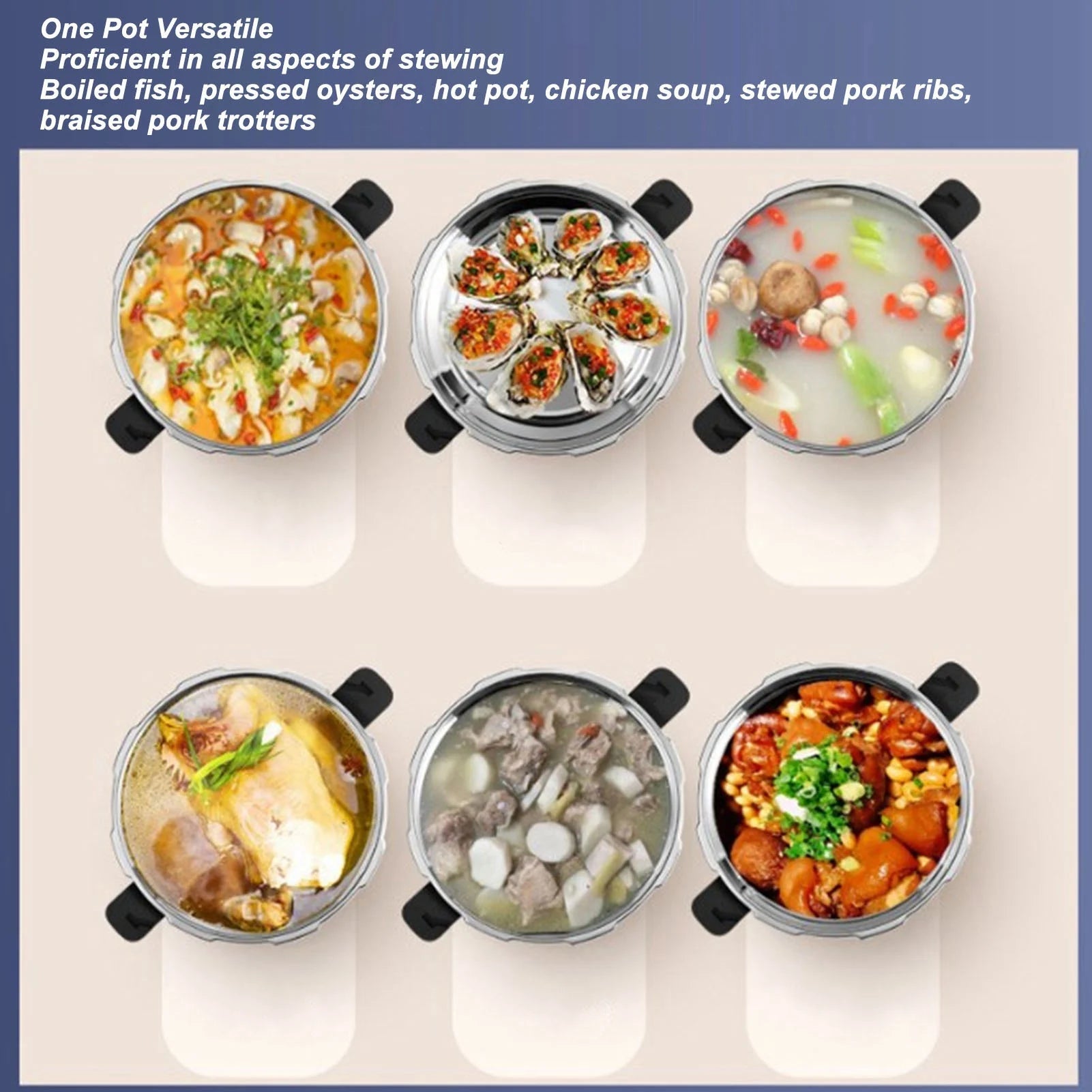 1.8L Pressure Cooker Cooking Various Foods Versatile Healthy Mini Pressure Cooker for Pressed Oysters for Induction Cooker