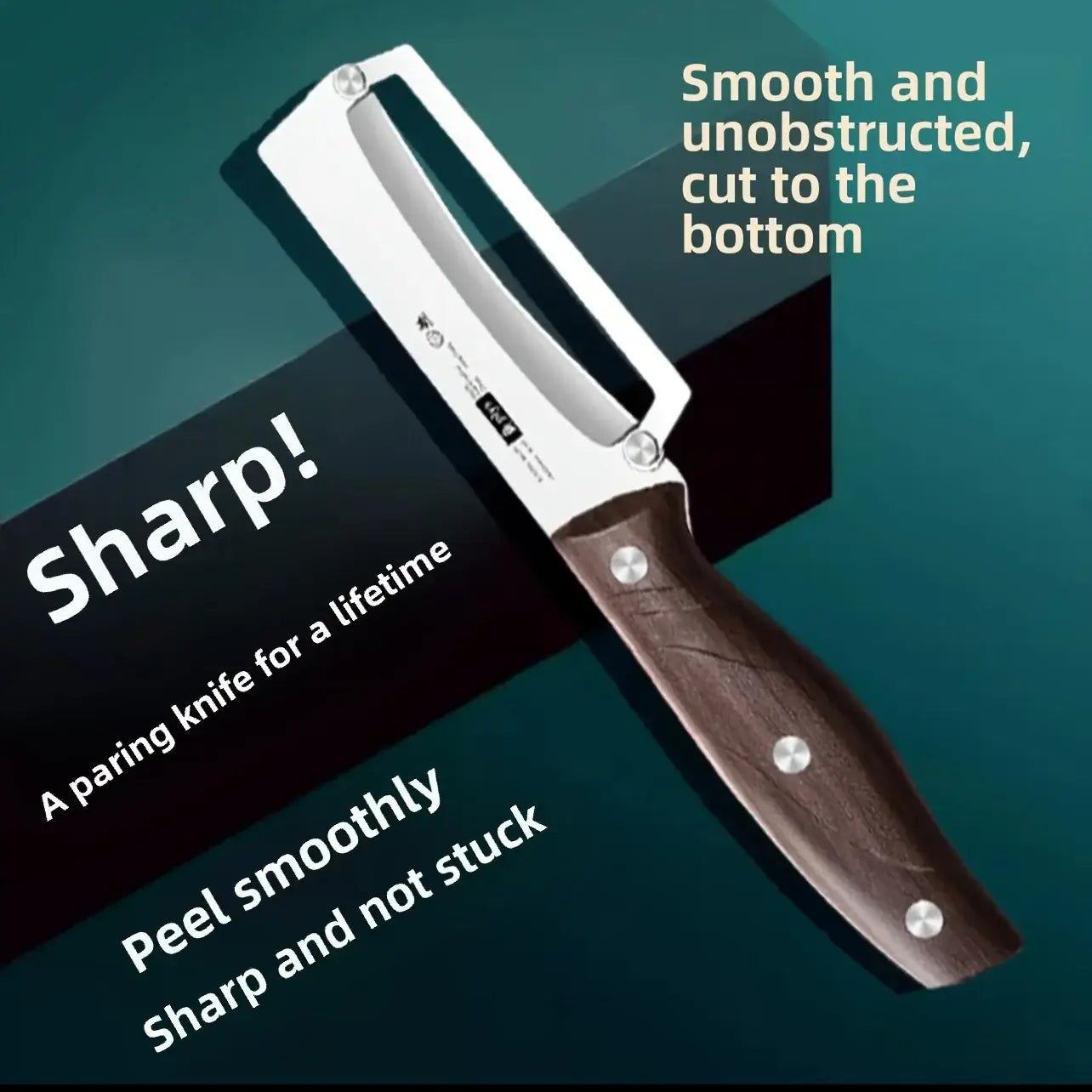 Stainless Steel Fruit & Veggie Peeler with Wooden Handle