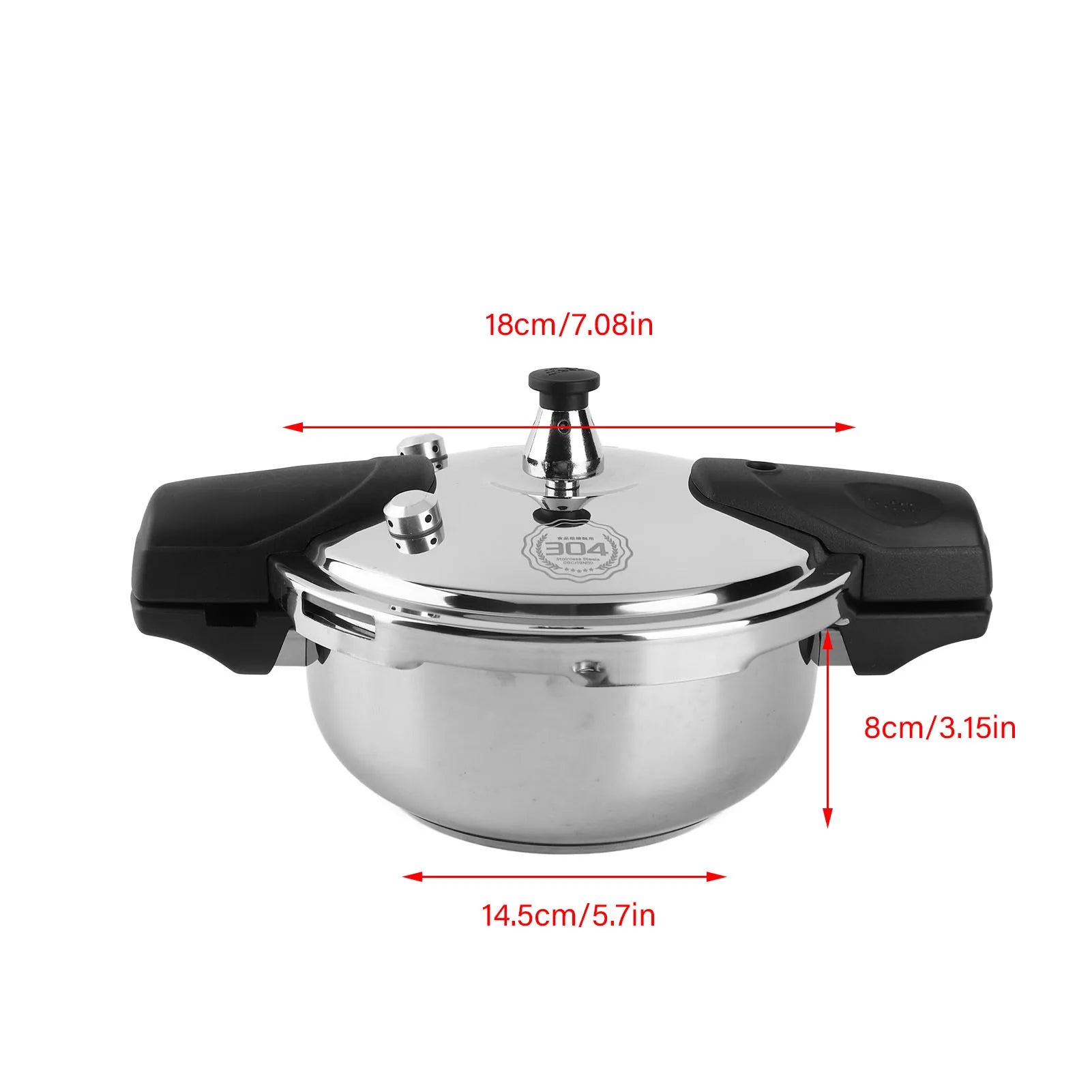 1.8L Pressure Cooker Cooking Various Foods Versatile Healthy Mini Pressure Cooker for Pressed Oysters for Induction Cooker