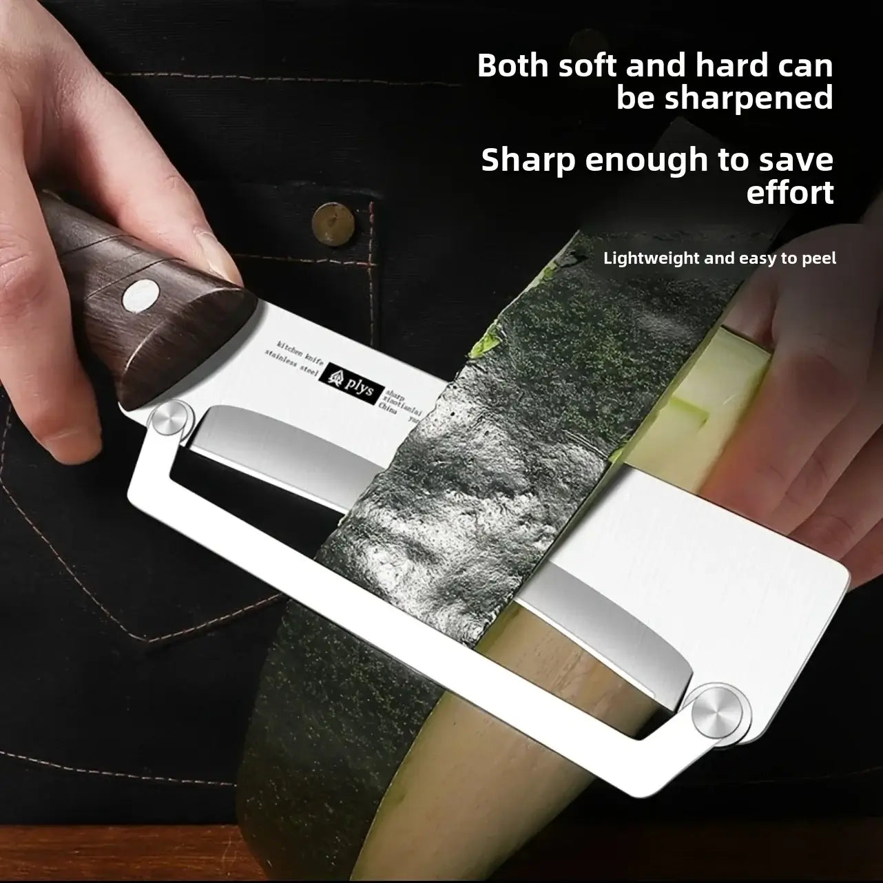 Stainless Steel Fruit & Veggie Peeler with Wooden Handle