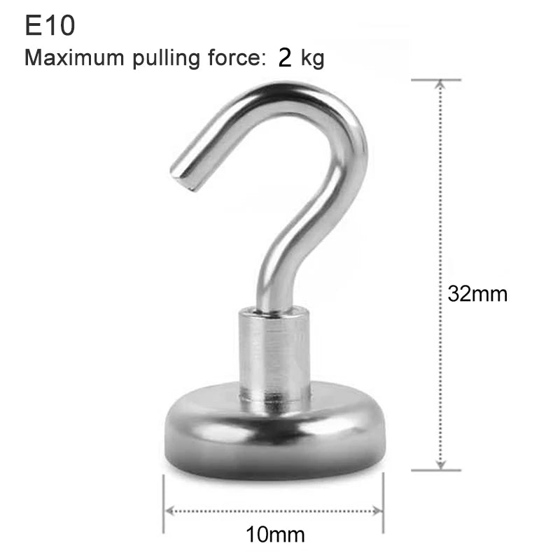 1/10 Pcs Magnetic Hook Strong Magnetic Hook Home and Organization Neodymium Magnets Extra Stark Magnet Decoration Hooks Garden