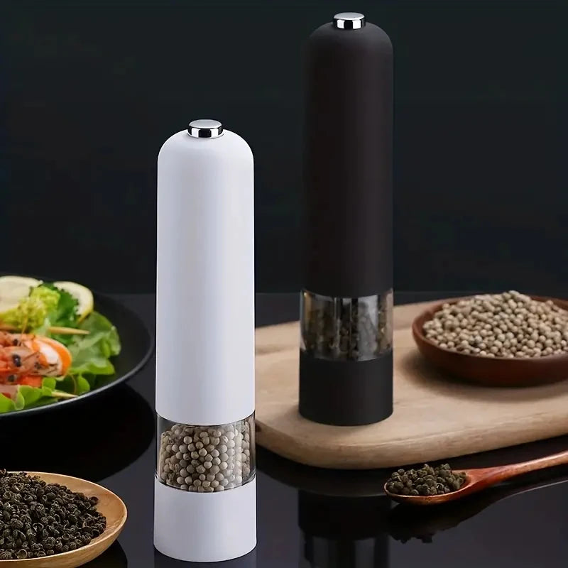 Electric Salt and Pepper Grinder Set-Automatic Spice Mill with Adjustable Coarseness-Perfect for Cooking and Bbq!