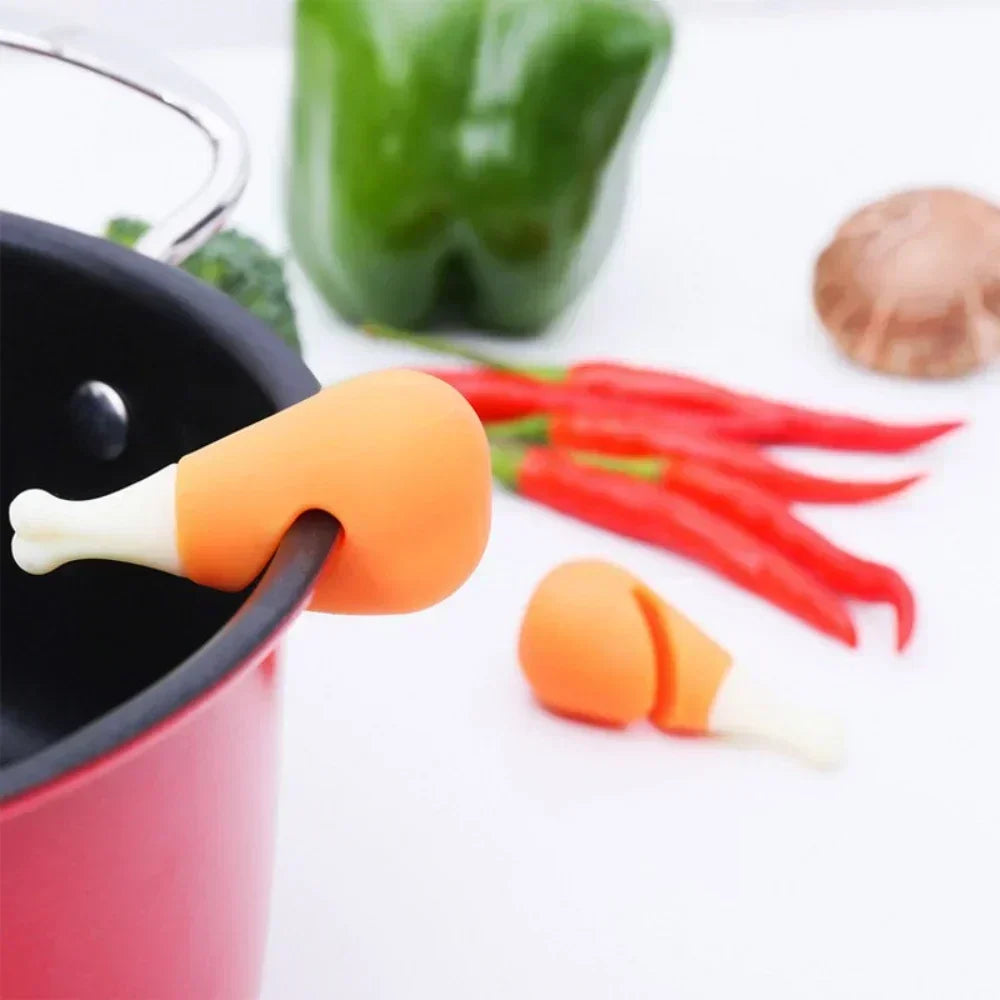 1/3Pcs Silicone Splash-Proof Pot Lid Holder Heat-Resistant Overflow Plug Lifter Creative and Durable Special Kitchen Tool