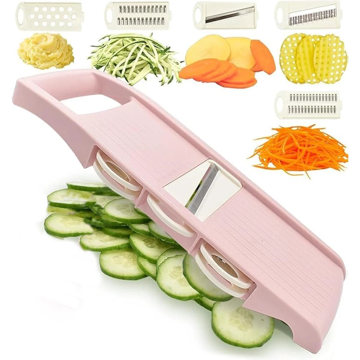 5 in 1 Mandoline Slicer for Kitchen Vegetable Slicer Multi Blade Potato Chip, Veggie Slicer, Vegetable Cutter, Julienne Shredder