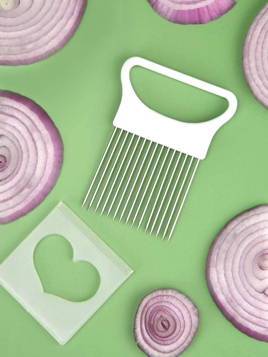 Multi-Use Onion Slicer & Potato Holder – Effortless Kitchen Gadget