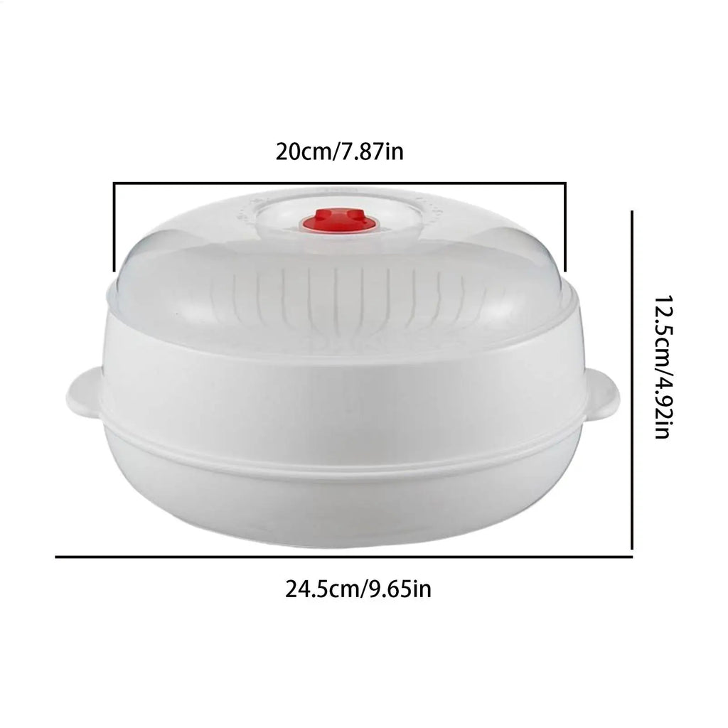 Microwave Steamer Food Steaming Cooker Heat-Resistant Microwave Steamer for Kitchen Dining Room Cooking Dumpling Rice Vegetable
