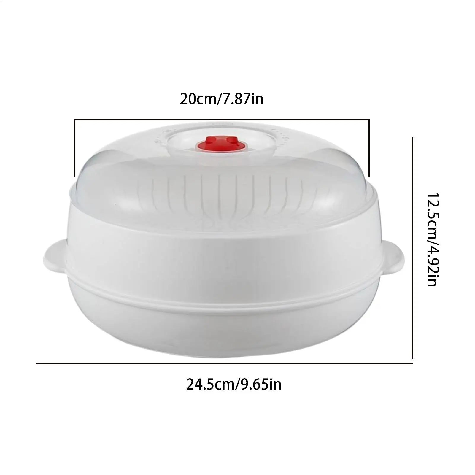 Microwave Steamer Food Steaming Cooker Heat-Resistant Microwave Steamer for Kitchen Dining Room Cooking Dumpling Rice Vegetable