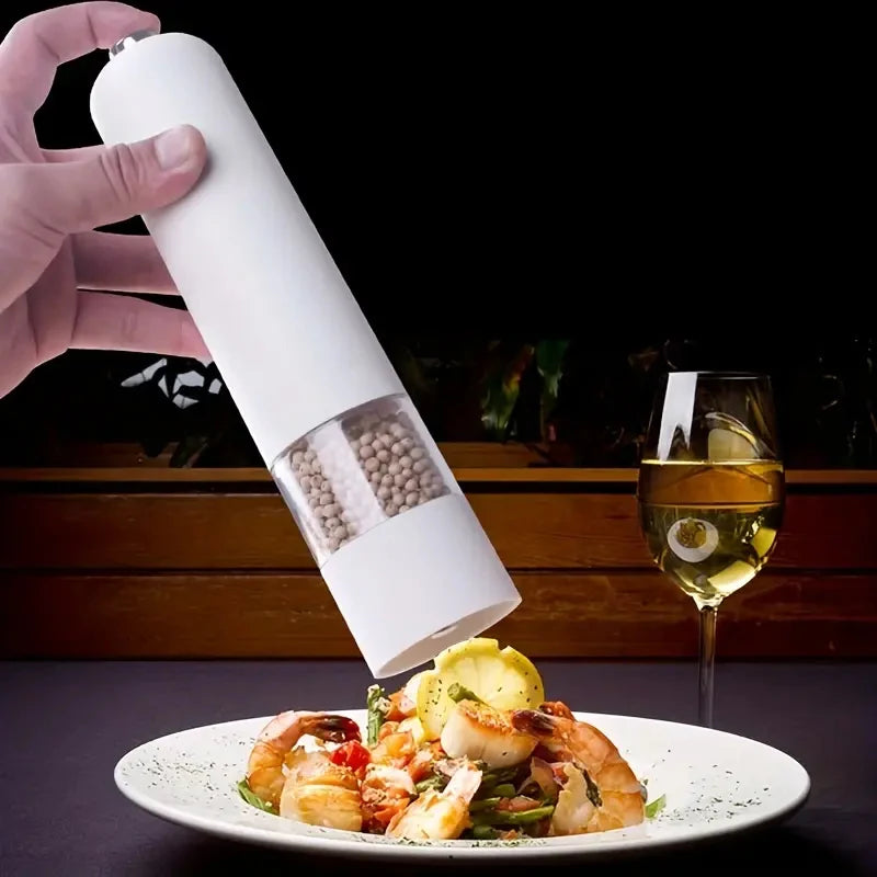 Electric Salt and Pepper Grinder Set-Automatic Spice Mill with Adjustable Coarseness-Perfect for Cooking and Bbq!