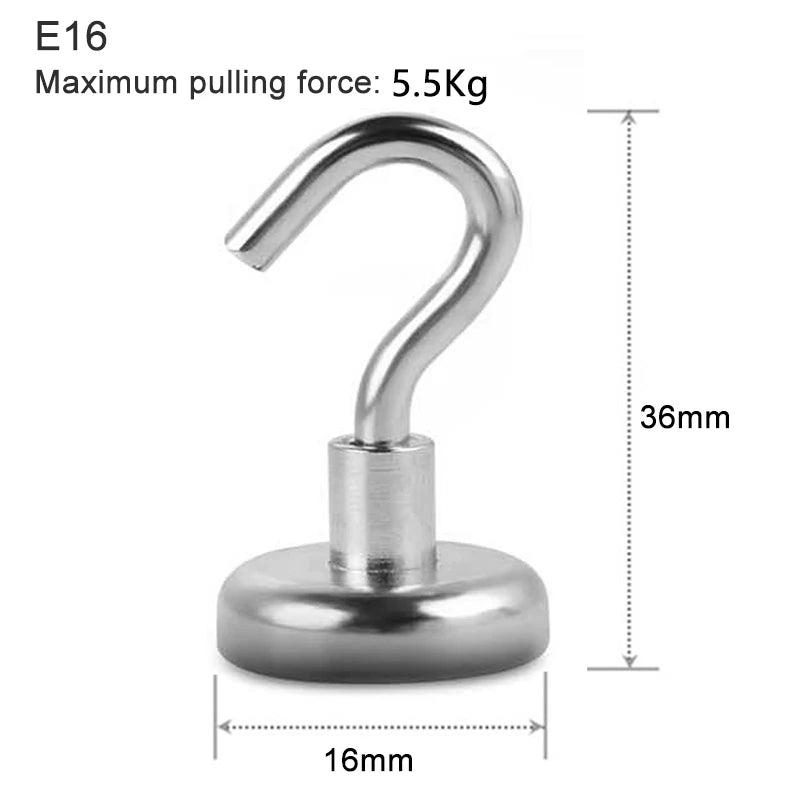 1/10 Pcs Magnetic Hook Strong Magnetic Hook Home and Organization Neodymium Magnets Extra Stark Magnet Decoration Hooks Garden