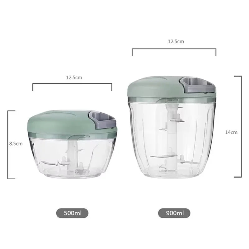 500/900ML Garlic Chopper Meat Grinder Manual Rotate Vegetable Cutter Chopper Slicer Fruit Garlic Crusher Kitchen Gadget Blenders