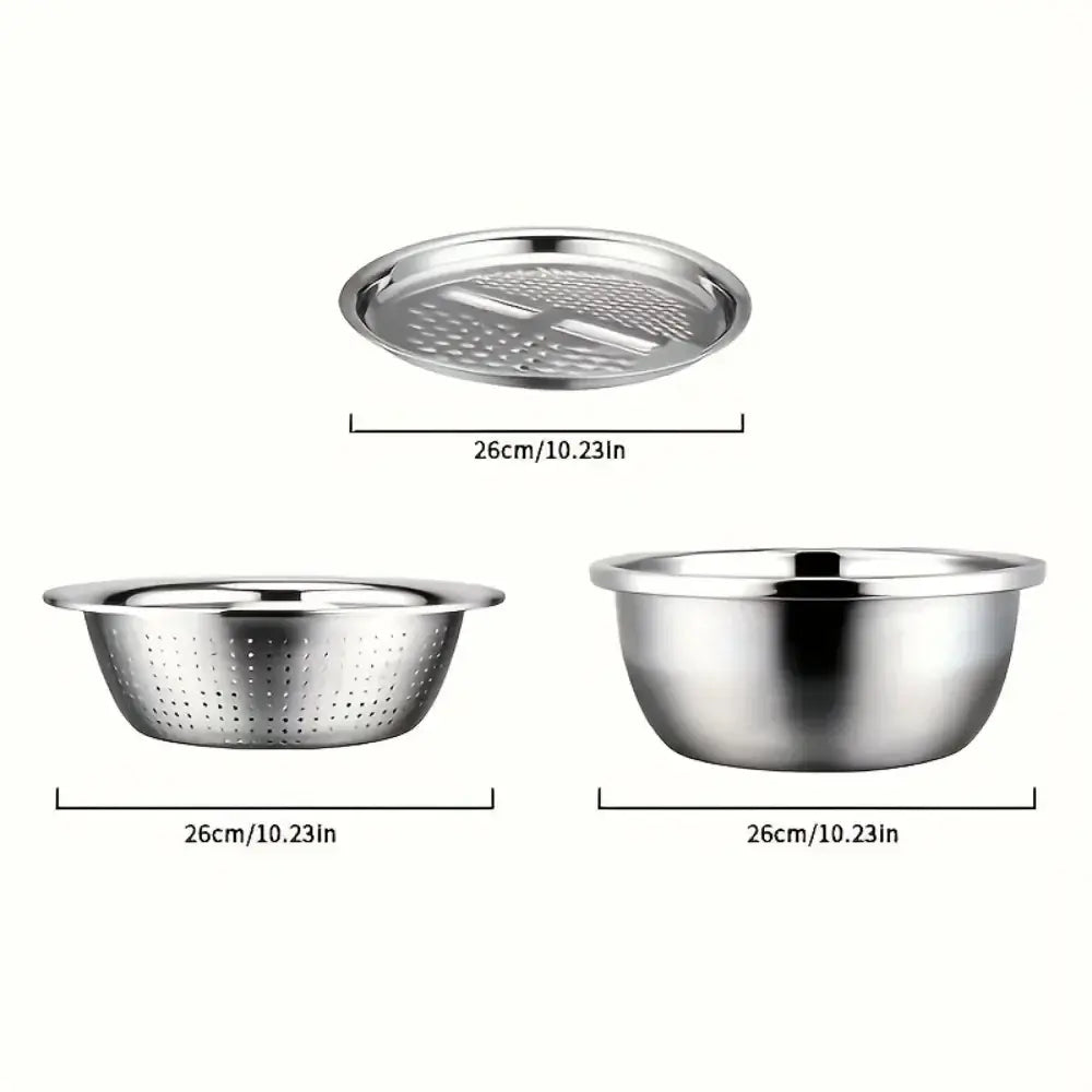 Vegetable Slicer & Washing Basin with Drain Basket