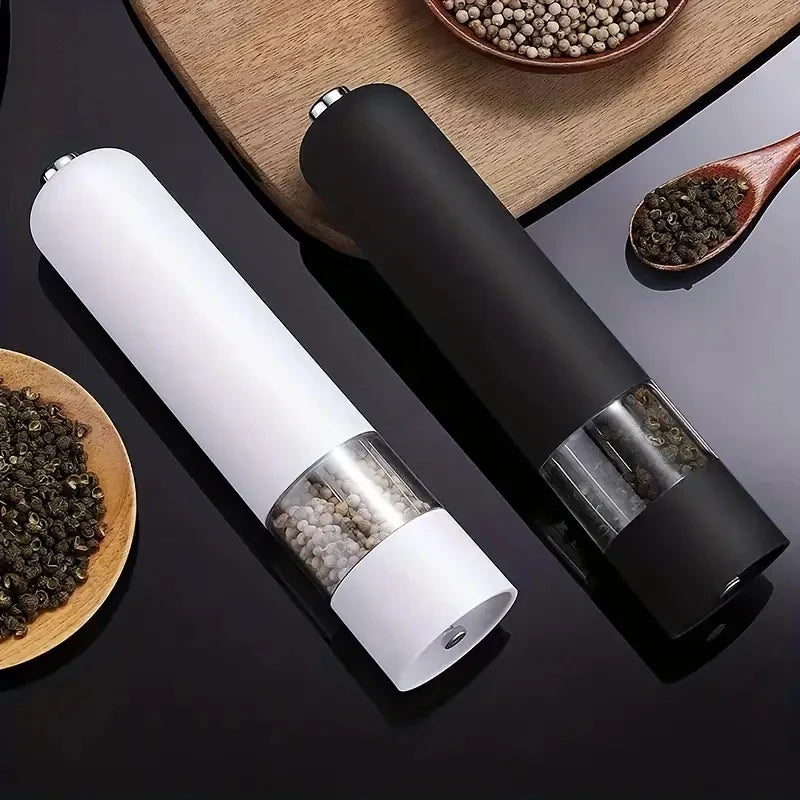 Electric Salt and Pepper Grinder Set-Automatic Spice Mill with Adjustable Coarseness-Perfect for Cooking and Bbq!