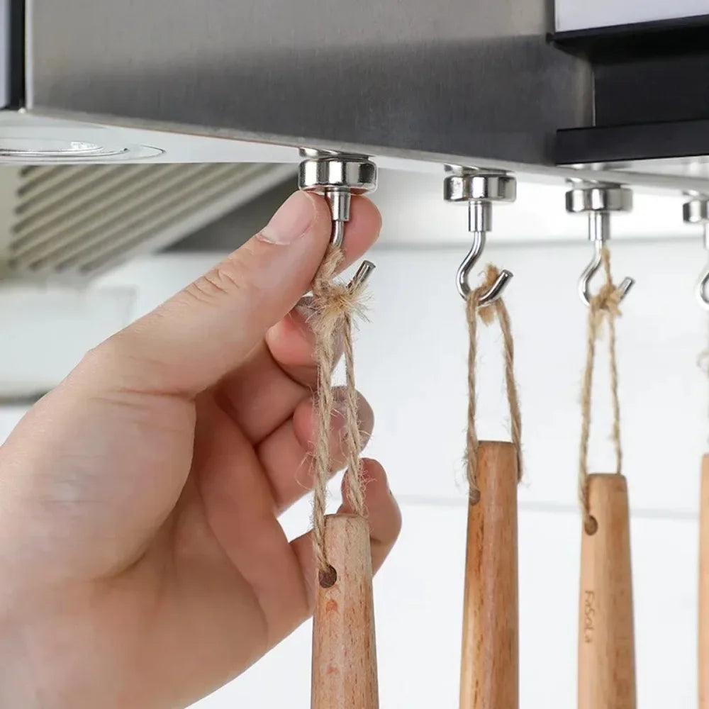 1/10 Pcs Magnetic Hook Strong Magnetic Hook Home and Organization Neodymium Magnets Extra Stark Magnet Decoration Hooks Garden